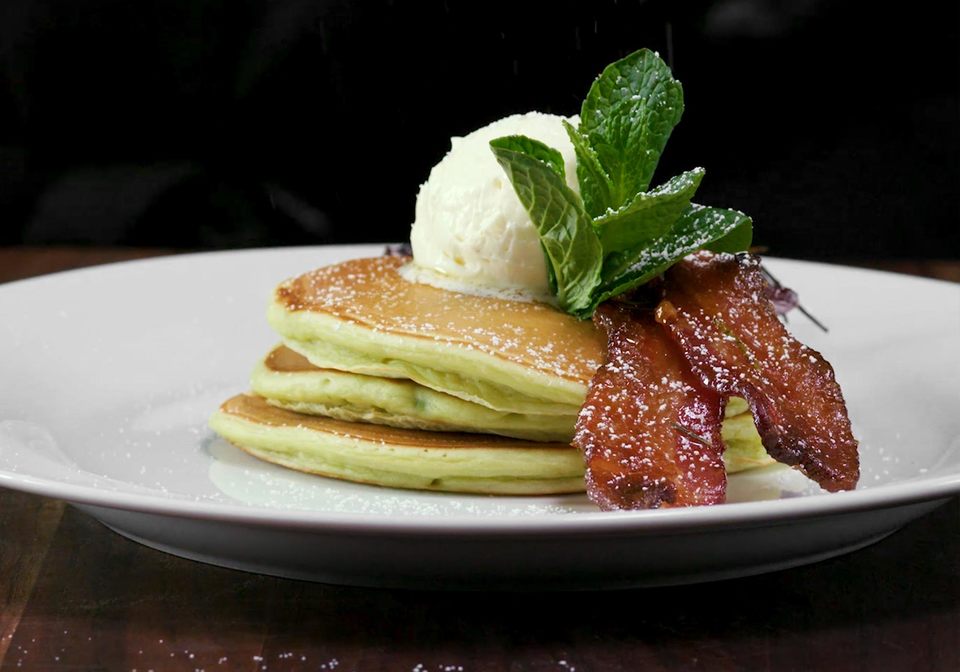 Avocado Pancake with Maple Bacon Innit